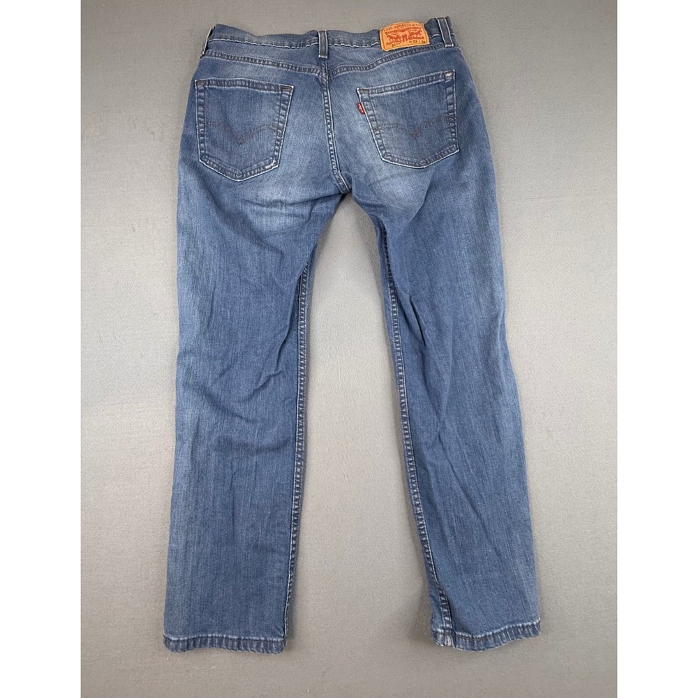 Levi's 511 Slim Fit Jeans Mens 33x30‎ Blue Denim Medium Wash 5-Pocket Zip Fly - Picture 2 of 10
